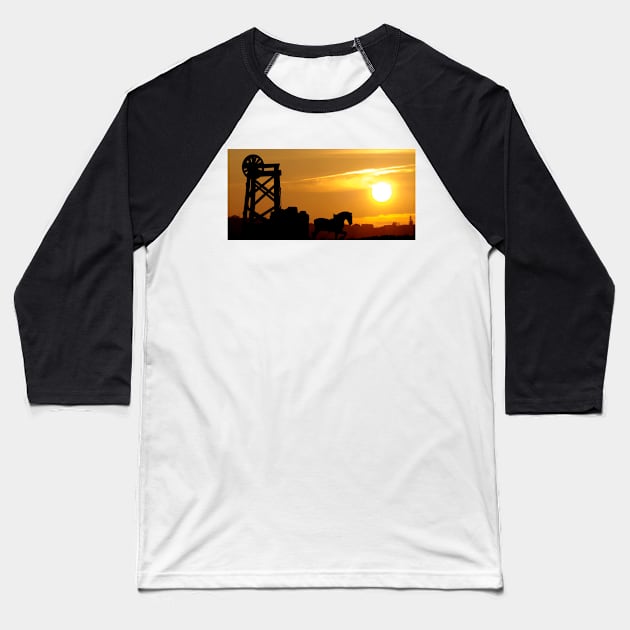 Pit pony sun sett art work Baseball T-Shirt by Simon-dell